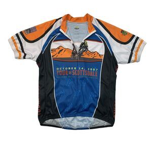 Rising Sun Cycling Jersey Mens L Large Tour De Scottsdale 2007 Bicycle Road Race